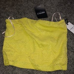 brand new yellow crop top